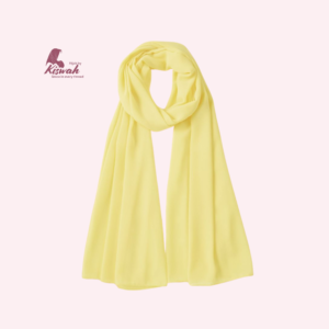 Light Yellow Georgette Scarf